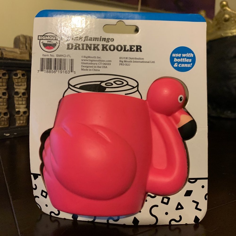 Pink Flamingo Drink Holder, Flamingo Drink Cooler, Funny Drink Holder, Pool Side